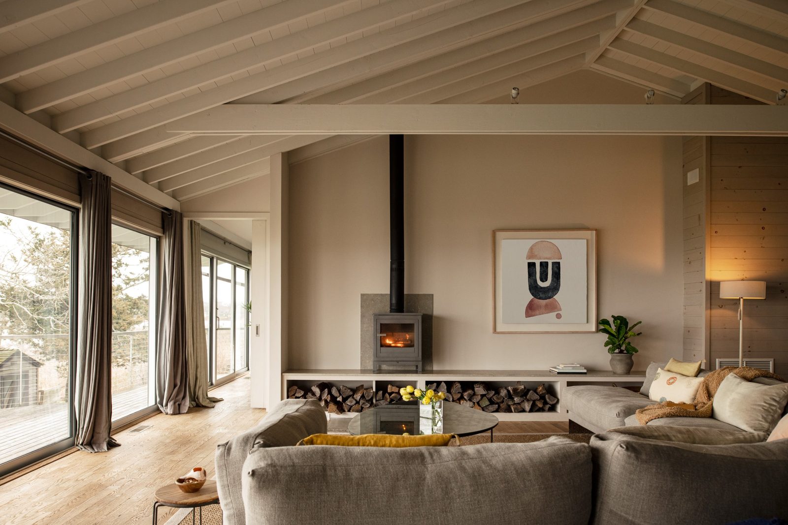Bright living room in a Los Angeles rental home